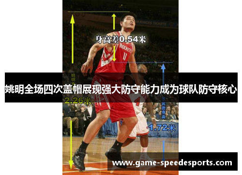 姚明全场四次盖帽展现强大防守能力成为球队防守核心